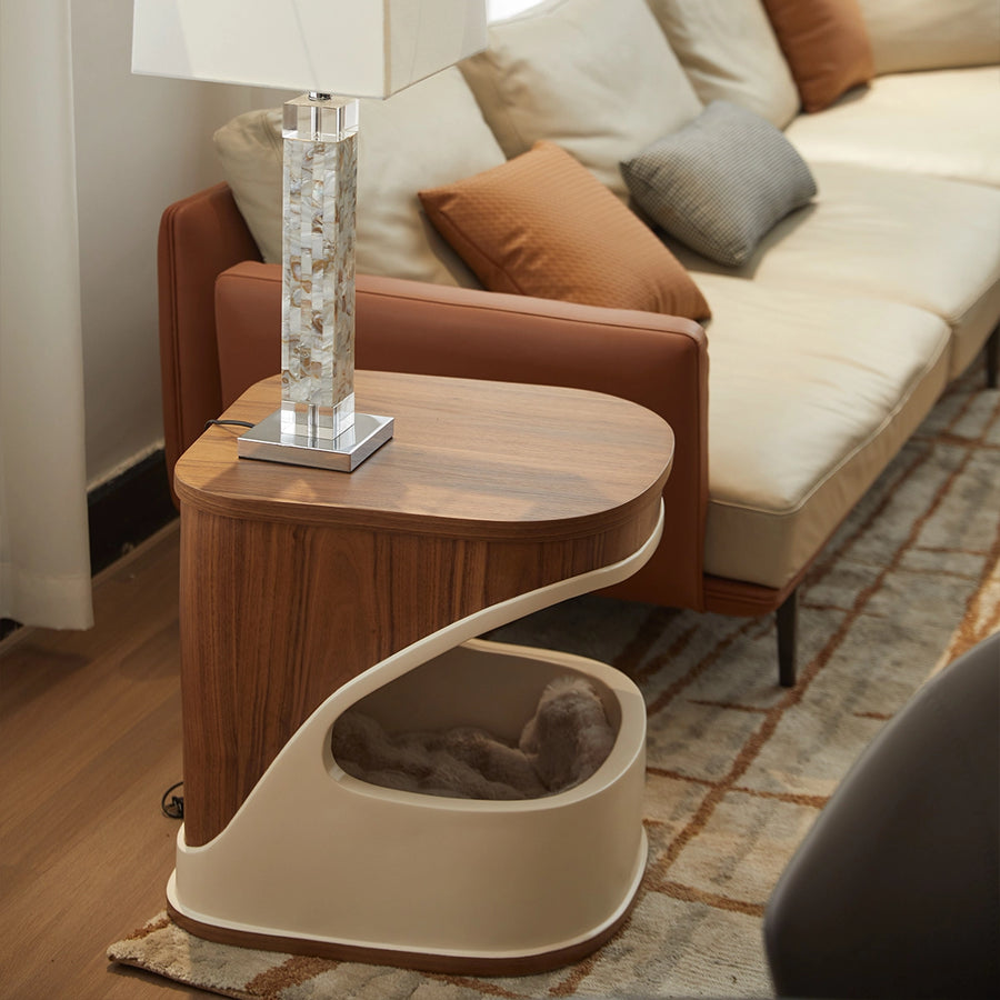 Bird Nest Side Table — A side table and cat nook in one