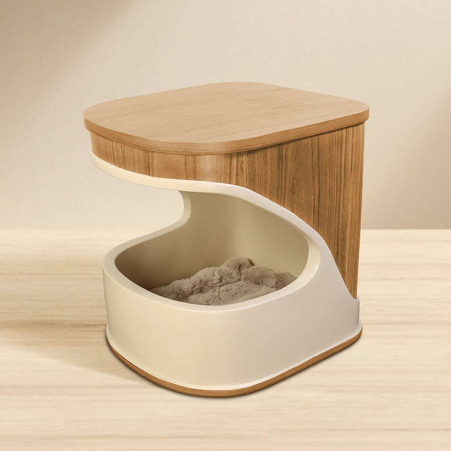 Bird Nest Side Table — A side table and cat nook in one