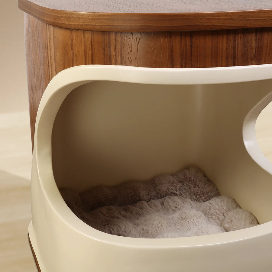 Bird Nest Side Table — A side table and cat nook in one