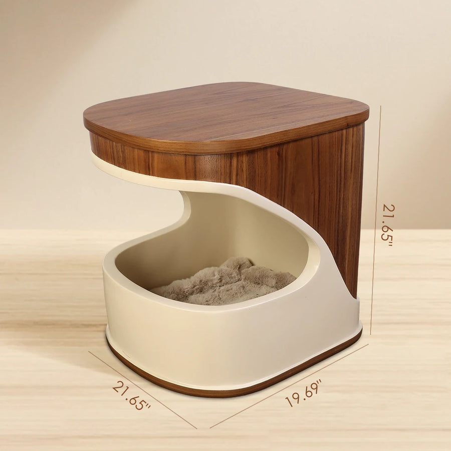 Bird Nest Side Table — A side table and cat nook in one