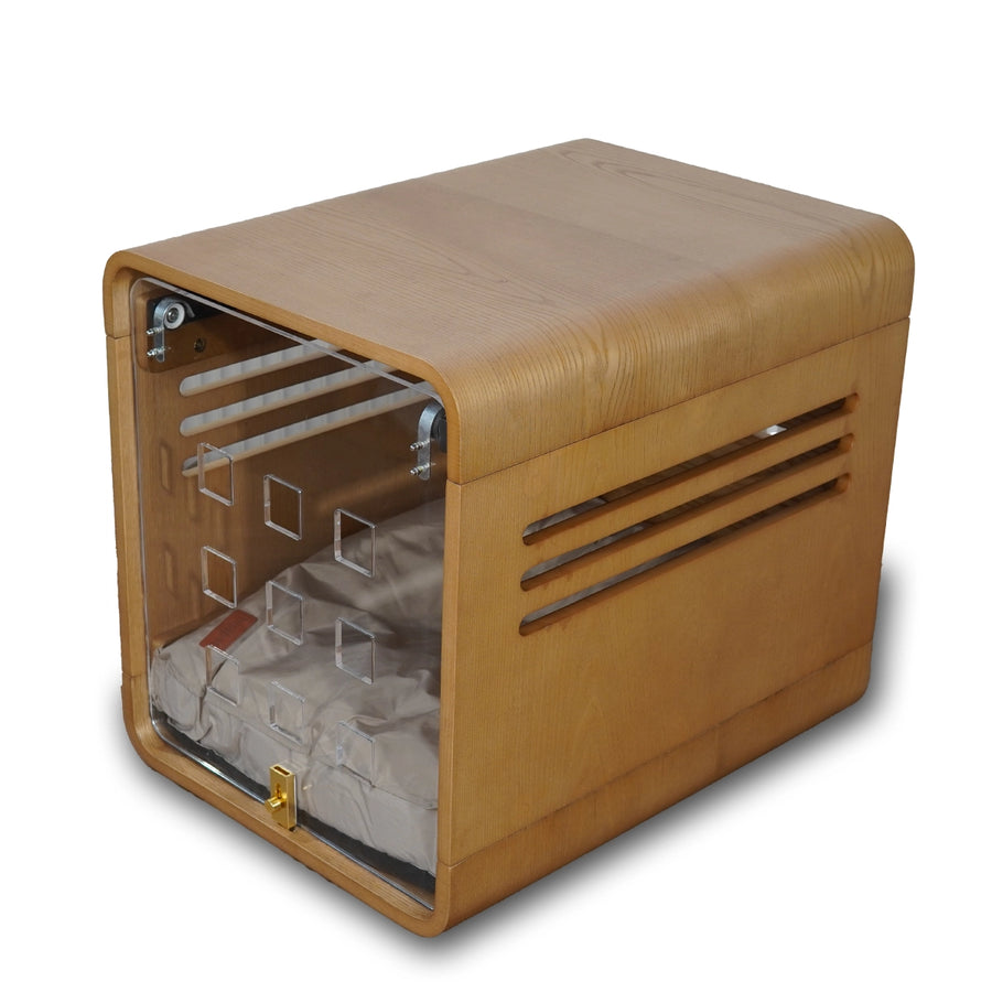 Cozy Pet Pod Side Table — A side table and cozy retreat for your pet.