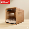 Cozy Pet Pod Side Table — A side table and cozy retreat for your pet.